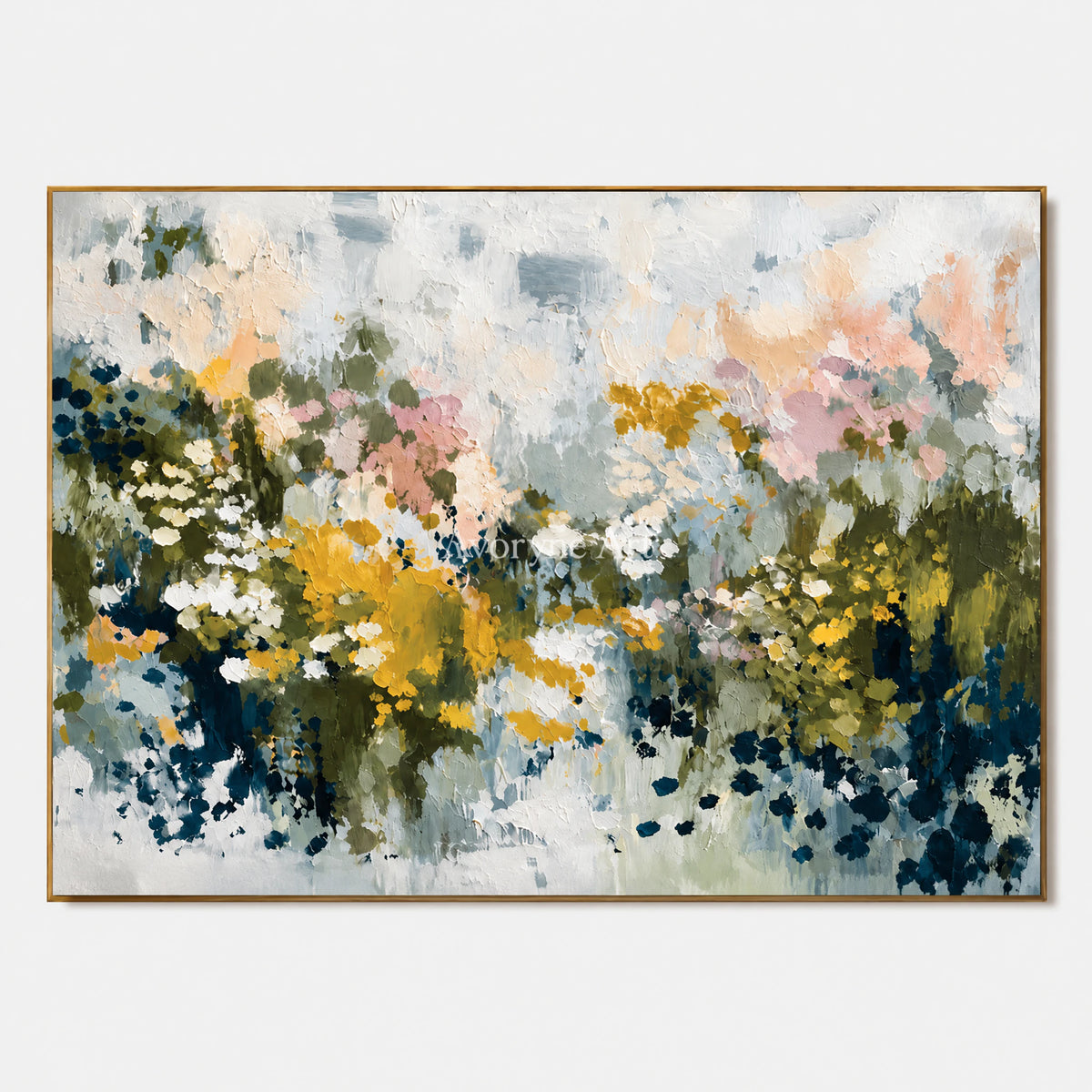Petal Meadow: Impressionist Floral Panorama Wall Art — primary
