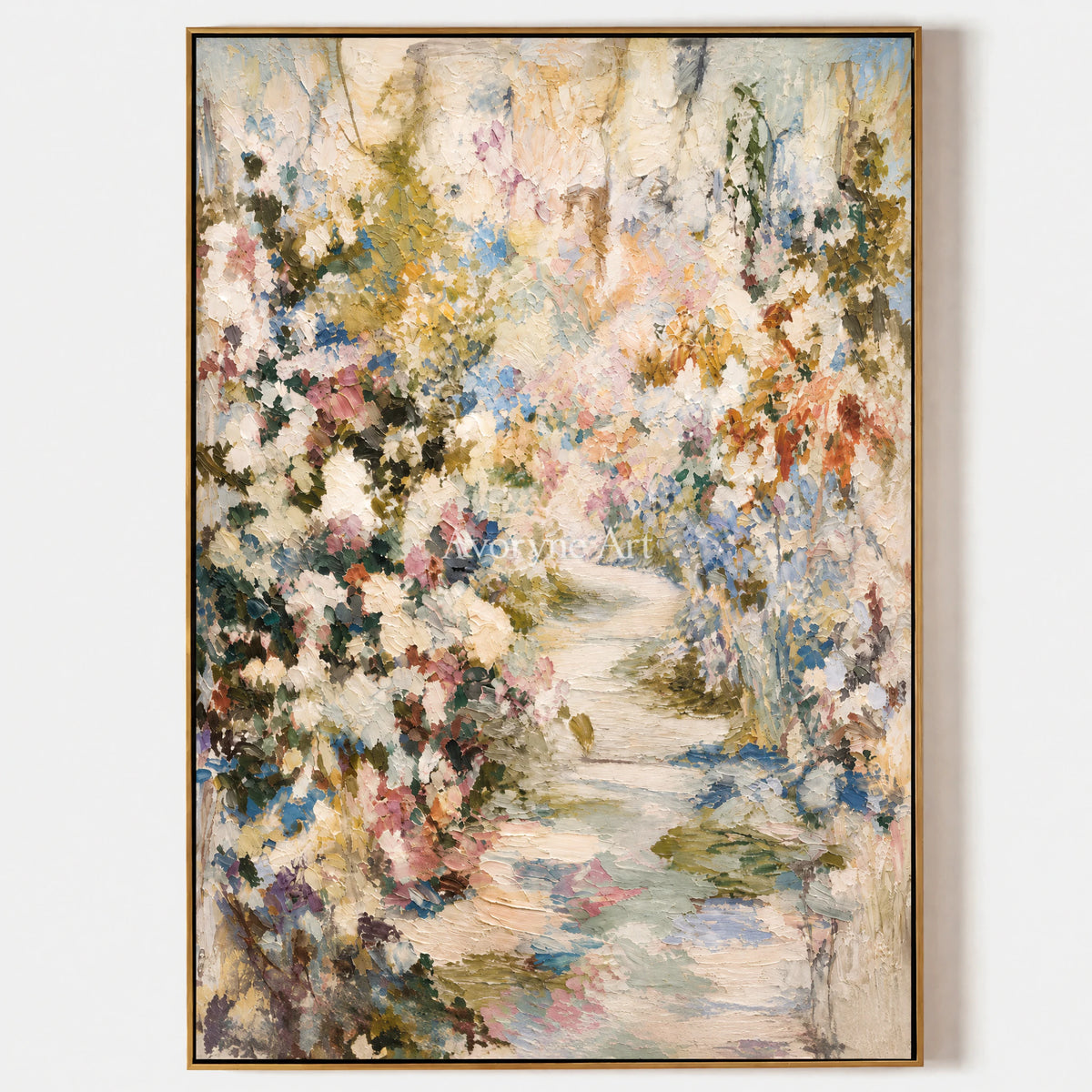 Blossom Passage: Impressionist Garden Path Wall Art — primary