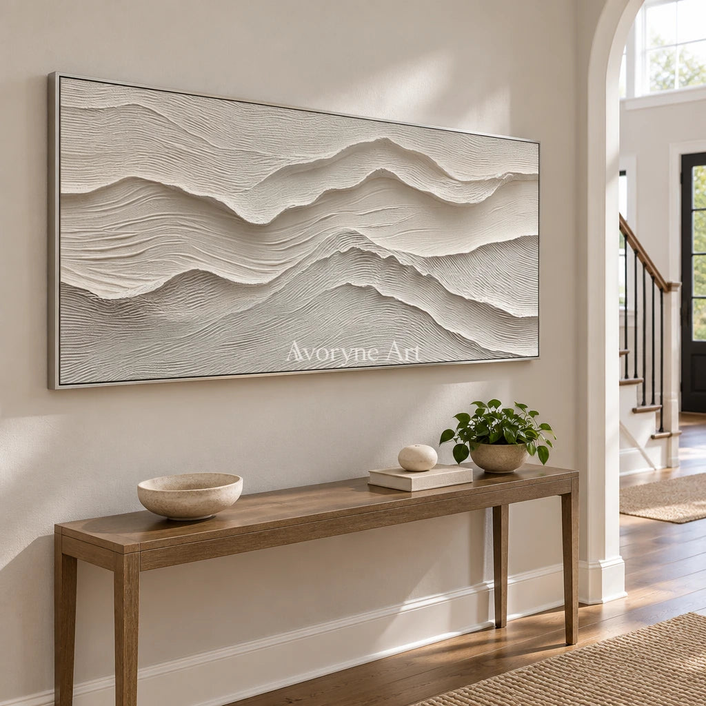 Aster Lantern: Ivory Contour Relief — entry silver