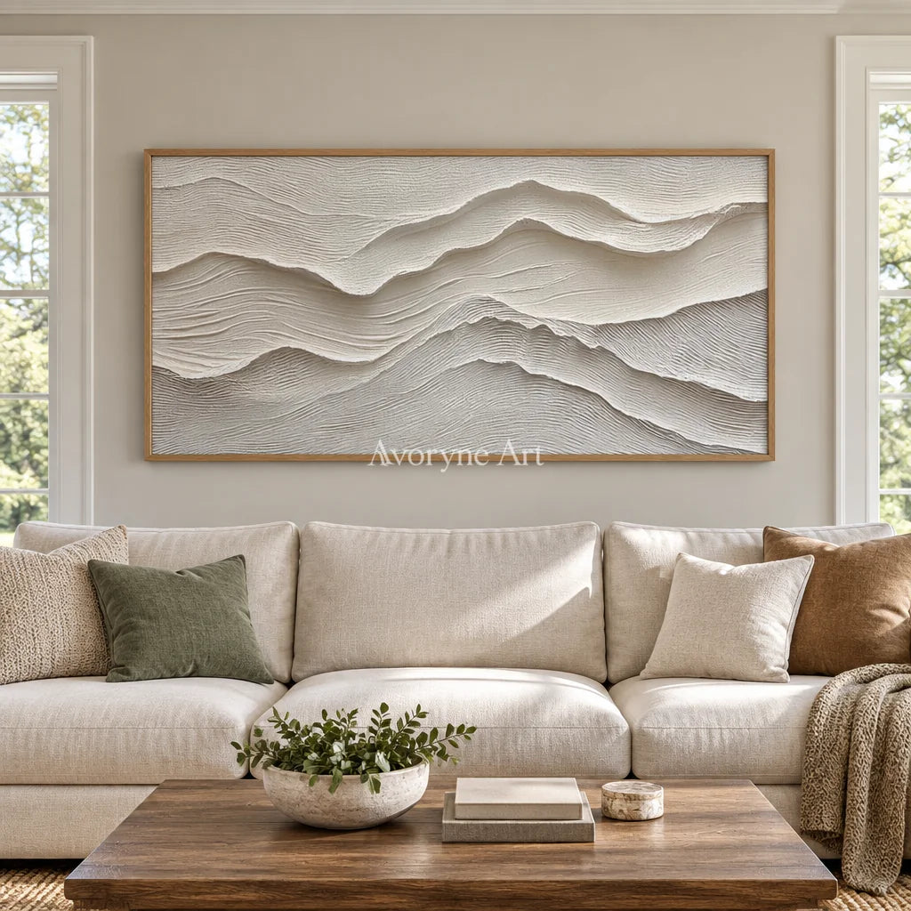 Aster Lantern: Ivory Contour Relief — villa wood