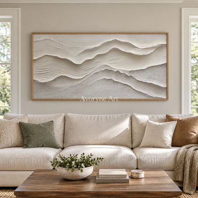 Aster Lantern: Ivory Contour Relief — villa wood