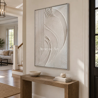 Aster Stratum: Ivory Contour Relief — entry silver