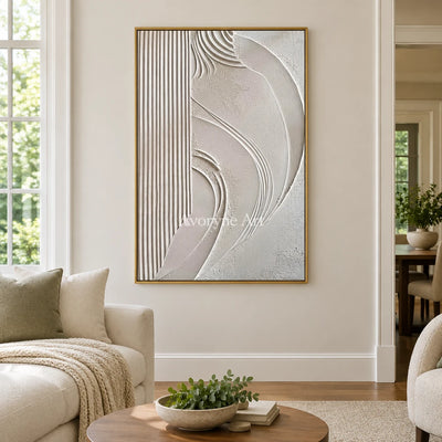 Aster Stratum: Ivory Contour Relief — living gold