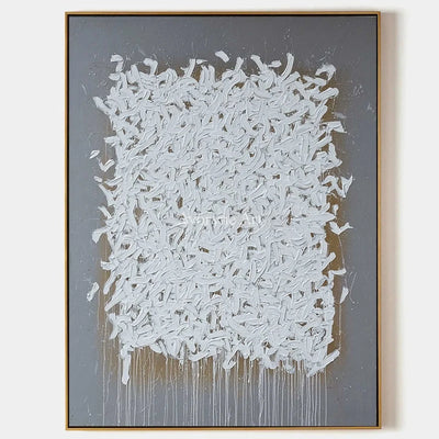 Lucent Field, hand-painted ivory curl relief wall art by Alessio Varenna