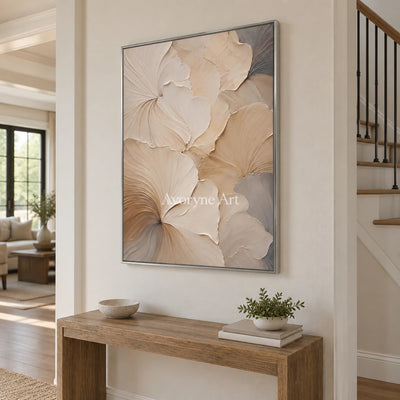 Aster Flow: Ivory Fan Relief — entry silver