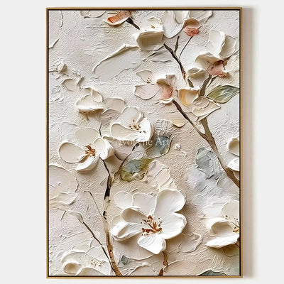 Aster Tide: Ivory Floral Relief — primary