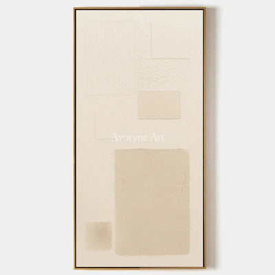 Woven Gesture, hand-painted ivory geometric art by Min-Jun Park