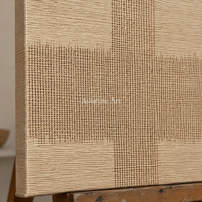 Aster Haven: Ivory Grid Texture — detail easel