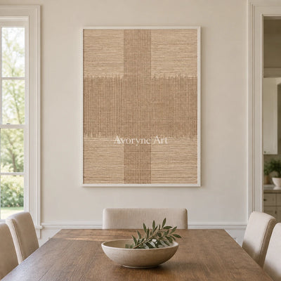 Aster Haven: Ivory Grid Texture — dining white