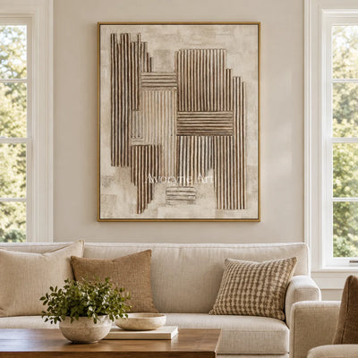 Aster Glade: Ivory Grid Texture — living gold