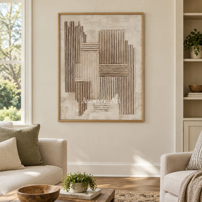 Aster Glade: Ivory Grid Texture — villa wood