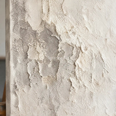 Aster Whisper: Ivory Texture Art — detail easel