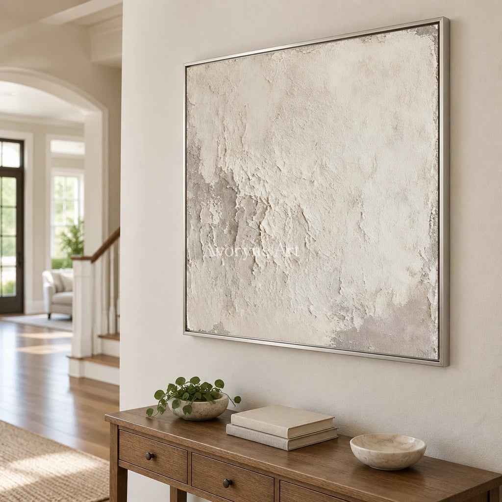 Aster Whisper: Ivory Texture Art — entry silver