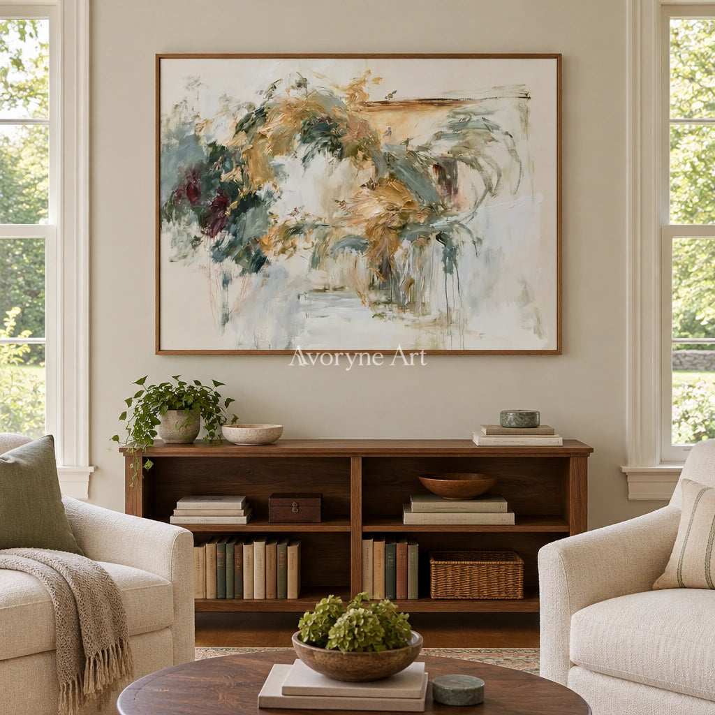 Ivory Painted Drift: Loose Botanical Art — villa wood