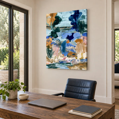 Ivory Painted Sonata: Marine Botanical Art — office frameless