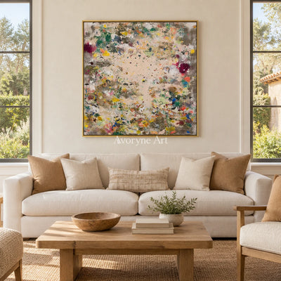 Ivory Painted Passage: Meadow Blossom Art — living gold