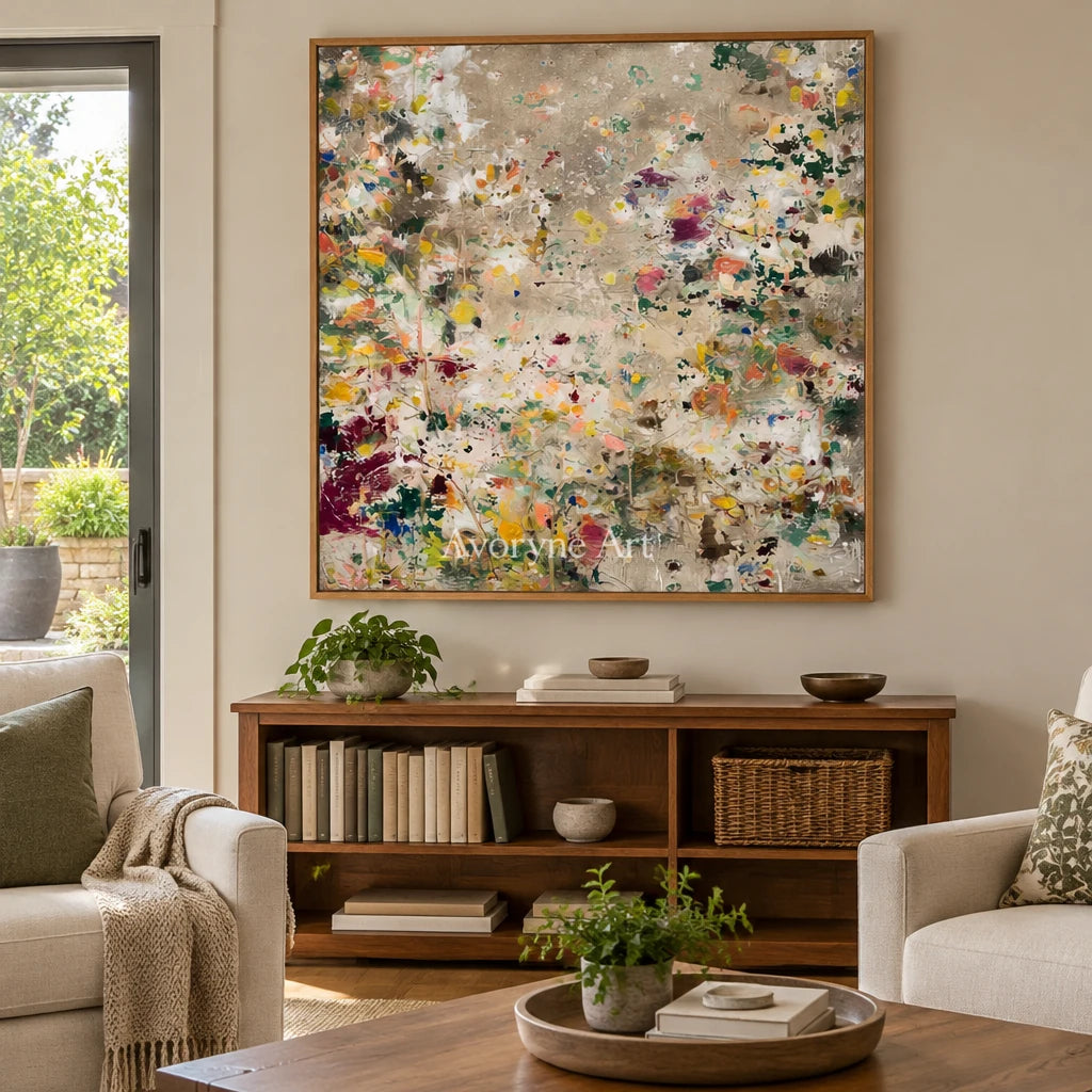 Ivory Painted Rhythm: Meadow Blossom Art — villa wood
