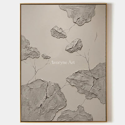 Amber Verse, hand-painted mineral texture wall art by Ronan Keane