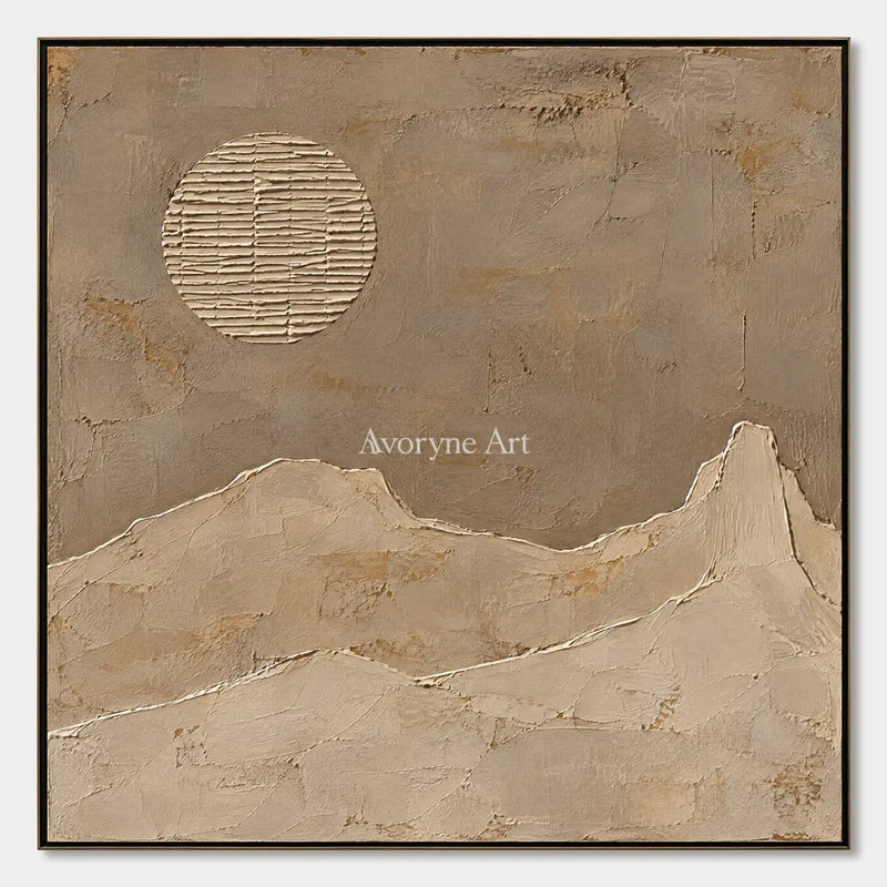 Dune Halo, hand-painted minimal desert landscape wall art by Hamish McAllister
