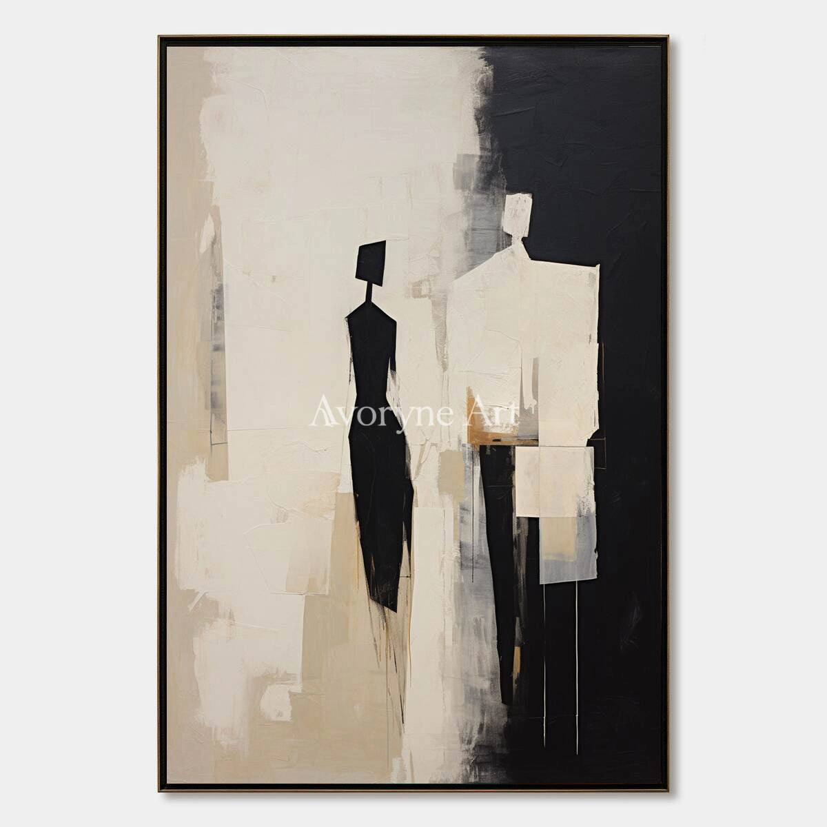 Between Figures: Minimalist Figurative Abstract Wall Art - main