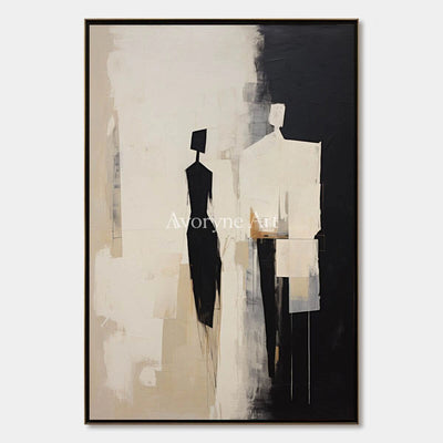 Between Figures: Minimalist Figurative Abstract Wall Art - main