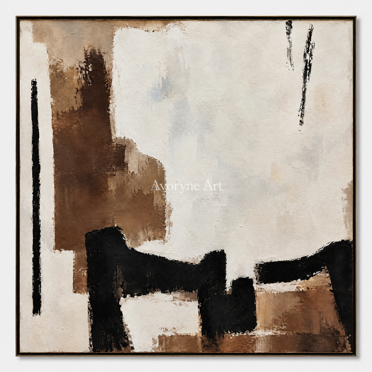 Earthen Pause: Minimalist Neutral Abstract Wall Art — primary