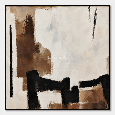 Earthen Pause: Minimalist Neutral Abstract Wall Art — primary