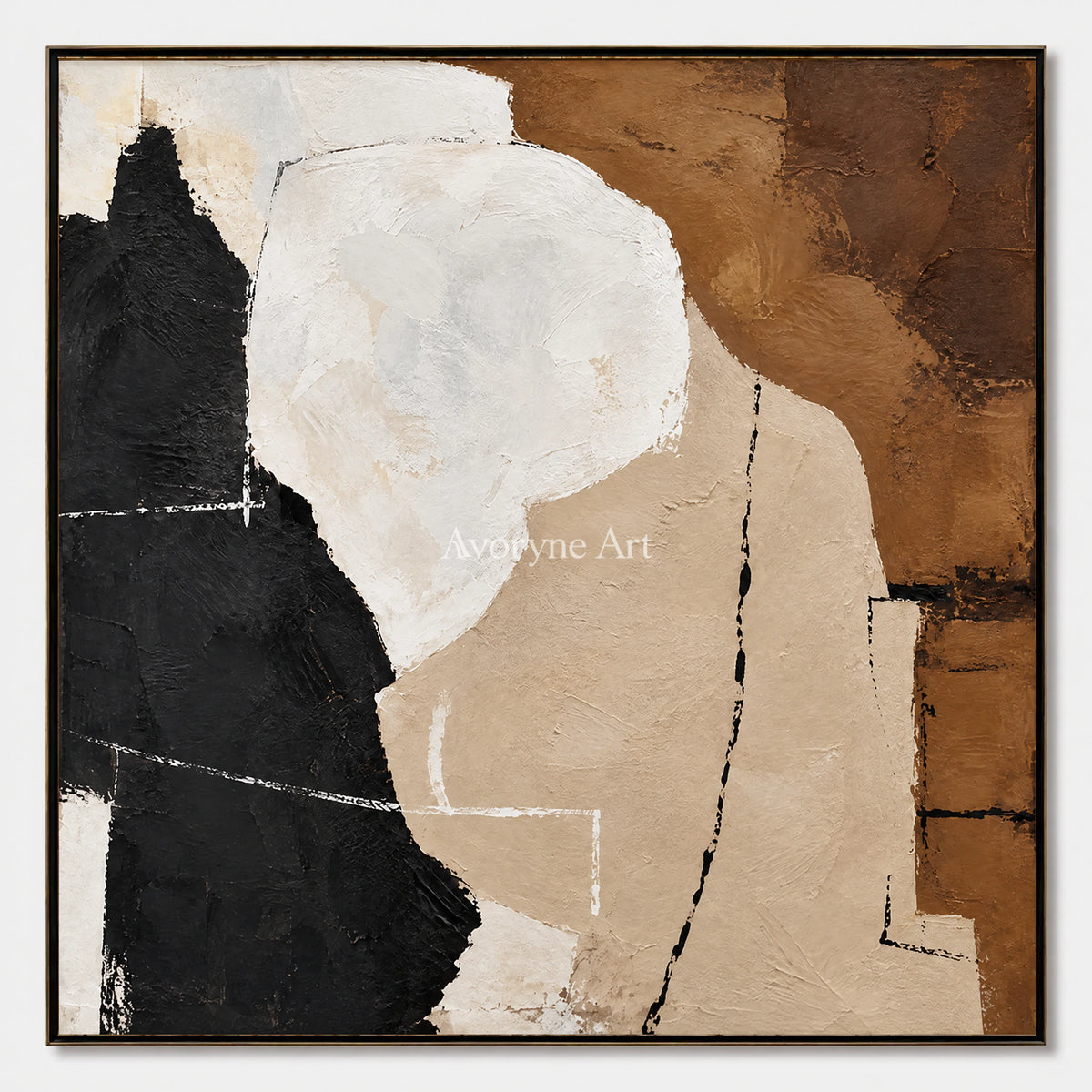 Clay Contour: Minimalist Neutral Abstract Wall Art — primary