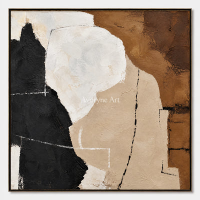 Clay Contour: Minimalist Neutral Abstract Wall Art — primary