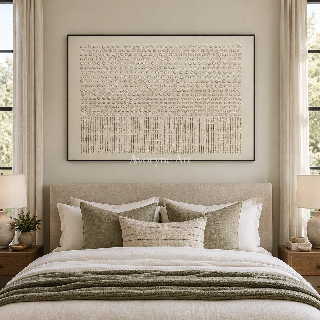 Quiet Glyphs: Minimalist Relief Panorama Wall Art — bedroom black