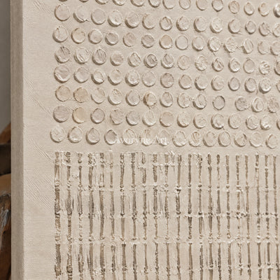 Quiet Glyphs: Minimalist Relief Panorama Wall Art — detail easel