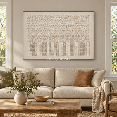 Quiet Glyphs: Minimalist Relief Panorama Wall Art — villa wood