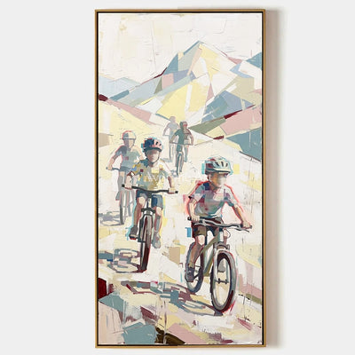 Faint Vista, hand-painted motion figure wall art by Sofia Alvarez