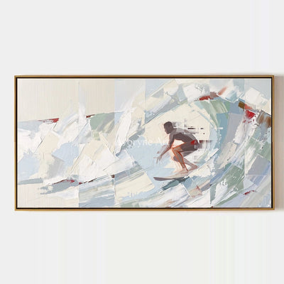 Faint Current, hand-painted motion figure wall art by Sofia Alvarez