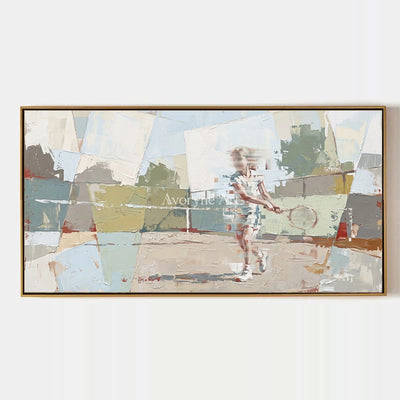 Faint Reverberation, hand-painted motion figure wall art by Sofia Alvarez