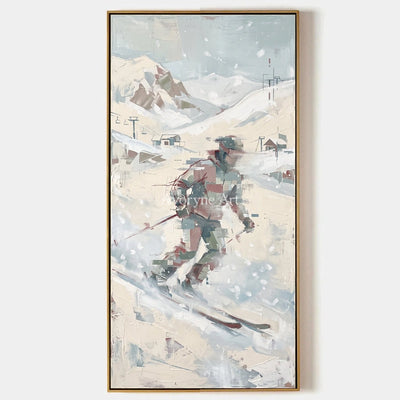 Warm Cadence, hand-painted motion figure wall art by Sofia Alvarez