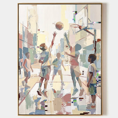 Warm Passage, hand-painted motion figure wall art by Sofia Alvarez