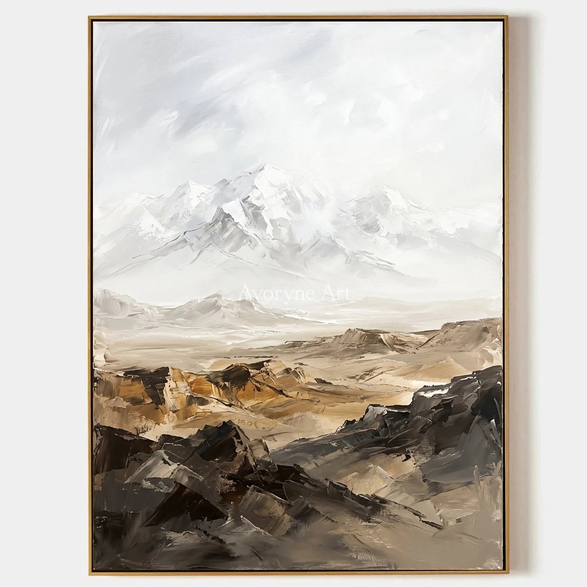Winding Gesture, hand-painted mountain landscape wall art by Hamish McAllister
