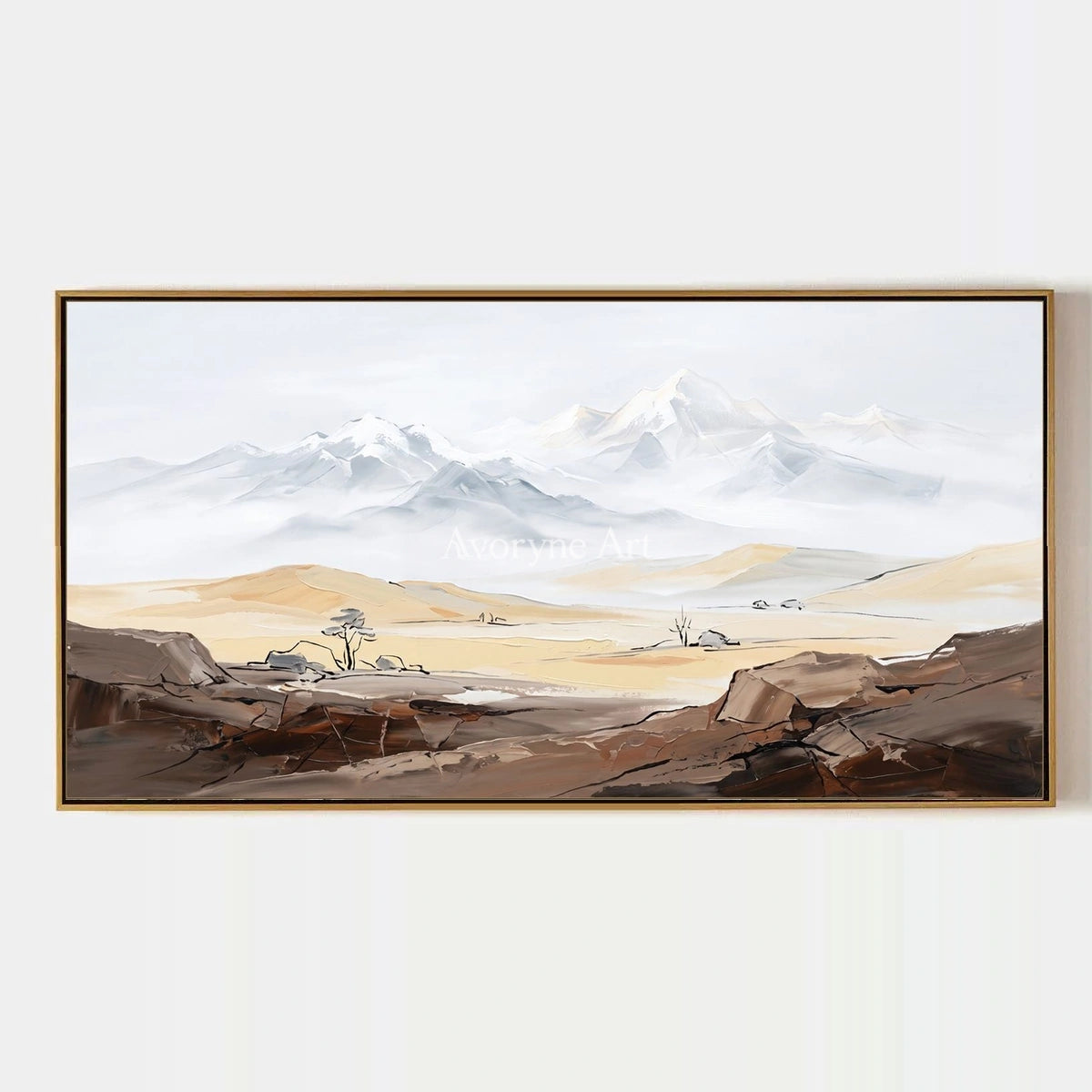 Winding Memory, hand-painted mountain landscape wall art by Hamish McAllister
