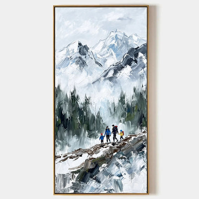 Silver Drift, hand-painted mountain landscape wall art by Hamish McAllister