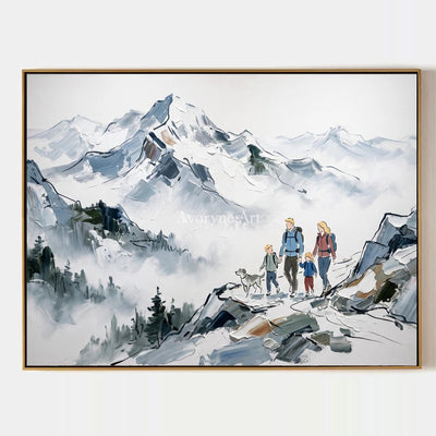 Silver Trace, hand-painted mountain landscape wall art by Hamish McAllister