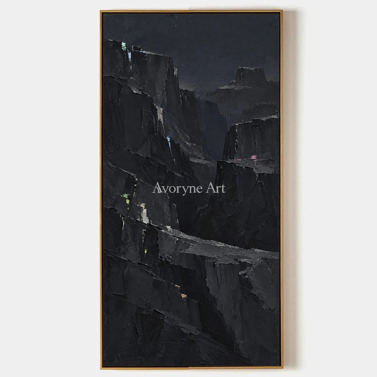 Still Dialogue, hand-painted mountain relief wall art by Sven Lindqvist