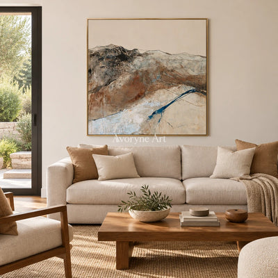 Ivory Lucent Memory: Mountain Ridge Art — living gold