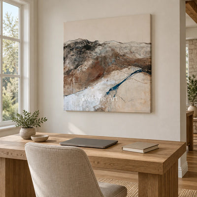 Ivory Lucent Memory: Mountain Ridge Art — office frameless