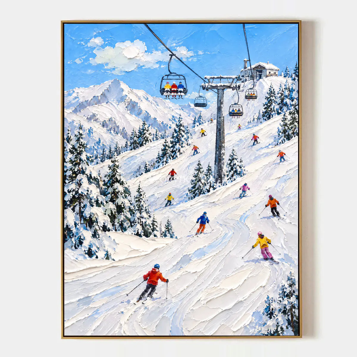 Liftline: Mountain Ski Landscape Wall Art — primary
