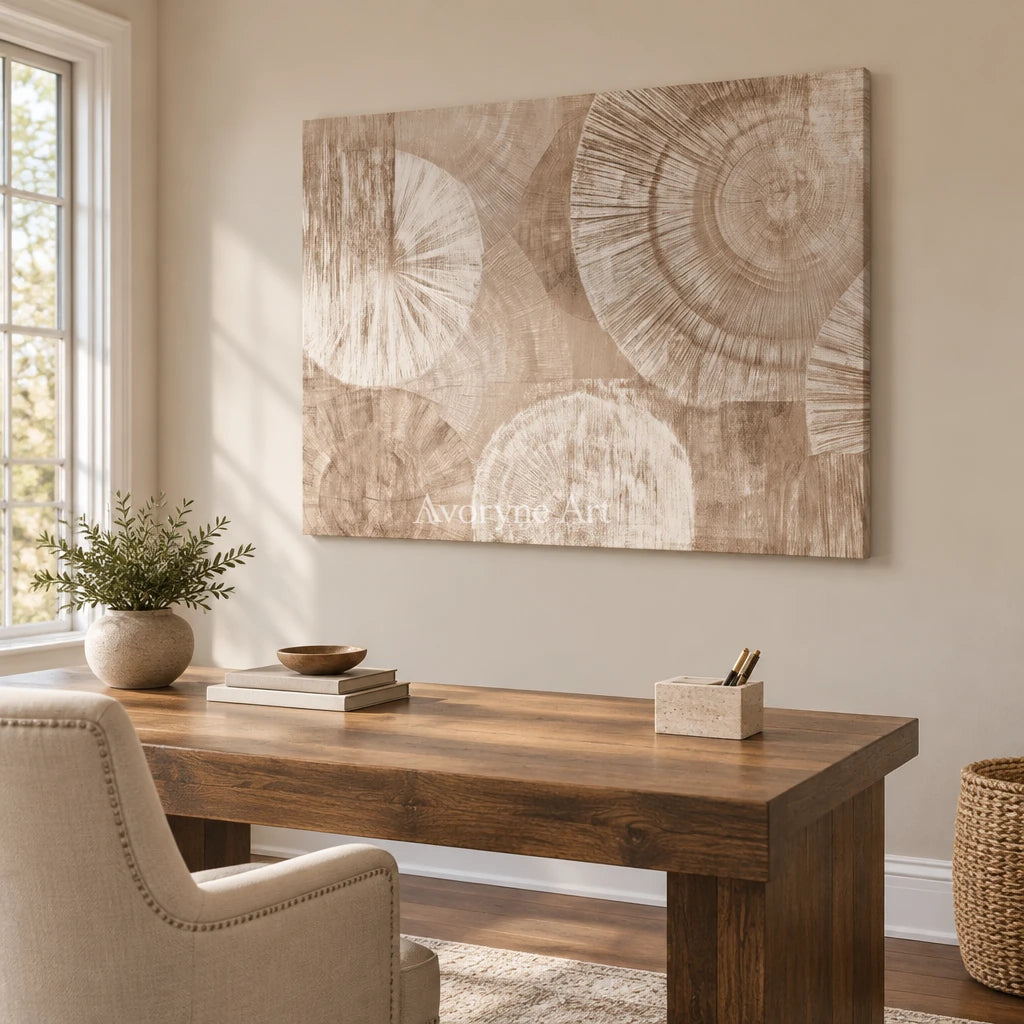 Aster Prism: Neutral Arc Texture — office frameless