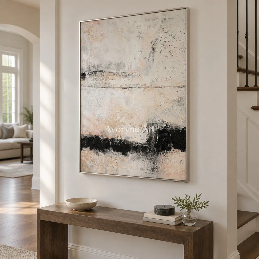 Aster Weave: Neutral Band Abstract — entry silver