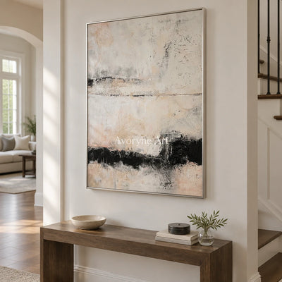 Aster Weave: Neutral Band Abstract — entry silver