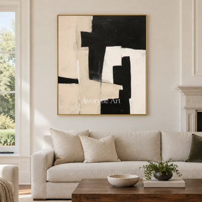 Aster Interval: Neutral Block Abstract — living gold