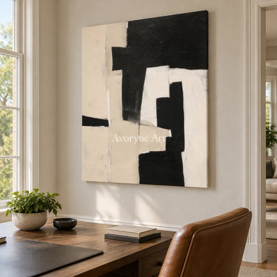 Aster Interval: Neutral Block Abstract — office frameless